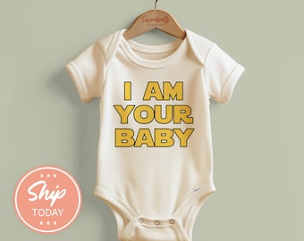 Father’s Day Baby Bodysuit, I Am Your Baby Outfit, Funny Baby Gift, Cute Newborn Clothes, Baby Shower Present, Infant Romper Gift(KA-DAD11)