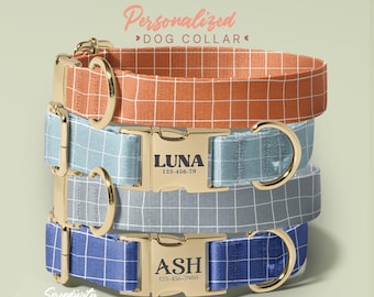 Personalized Color Swirl Dog Collar, Laser Engraved Metal Buckle, Quick Release Buckle, Designer Collars, 1 Inch Wide Collar (P28)