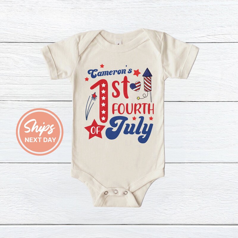 infant first 4th of july onsie