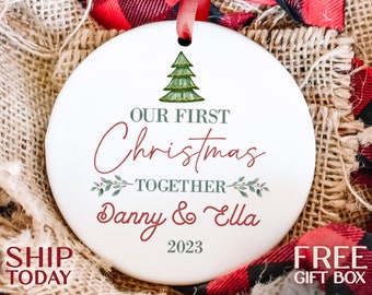 Personalized Circle Photo Christmas Ornament
