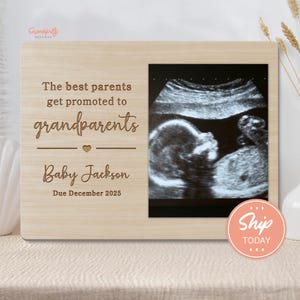 Custom Photo Board For Grandparents, Personalized Photo Frame For Pregnancy Announcement, Gift For New Grandparents(B-FAM11)