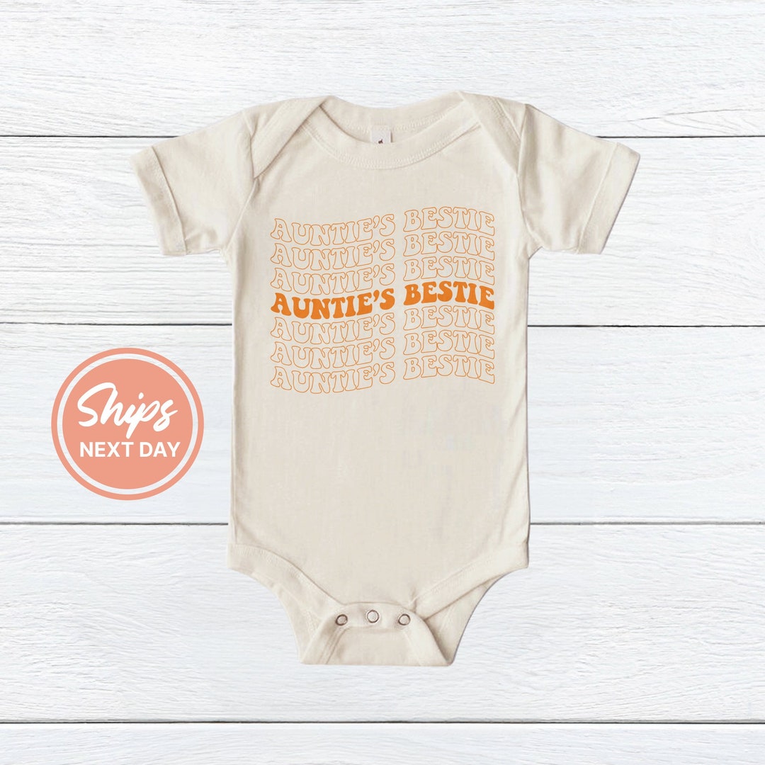 Auntie S Bestie Onesie Promoted To Auntie Gift For Baby Auntie Niece Auntie S Bestie Onesie Promoted To Auntie Gift For Baby Auntie Niece