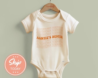 Bodys para bebé de la marca "Auntie's Bestie®", mono divertido para bebé, regalo para baby shower, ropa de bebé neutra (KA-FAM77)