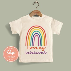 Pride Rainbow Toddler Shirt, I Love My Lesbiaunt Shirt, LGBTQ Toddler Shirt, Cute Pride Shirt for Kids, Equality Rainbow Shirt(KA-PRI15)