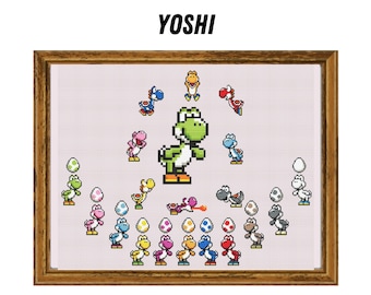 Yoshi: Patrón de punto de cruz - SOLO ARCHIVO DIGITAL