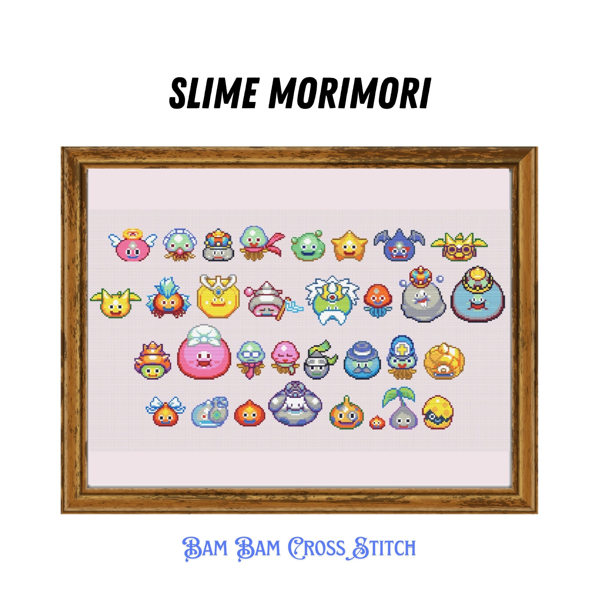 Slime MoriMori : Cross Stitch Pattern - DIGITAL FILE ONLY