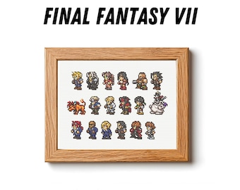 Final Fantasy 7 : motif point de croix - fichier numérique uniquement
