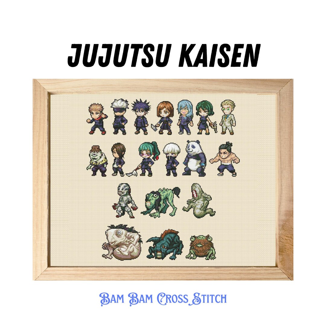 Jujutsu Kaisen : Cross Stitch Pattern - DIGITAL FILE ONLY - Etsy Australia