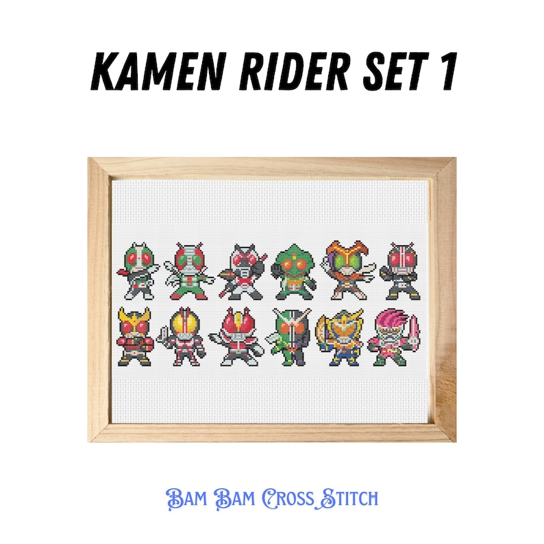 Kamen Rider Set 1 : Cross Stitch Pattern - DIGITAL FILE ONLY - Etsy