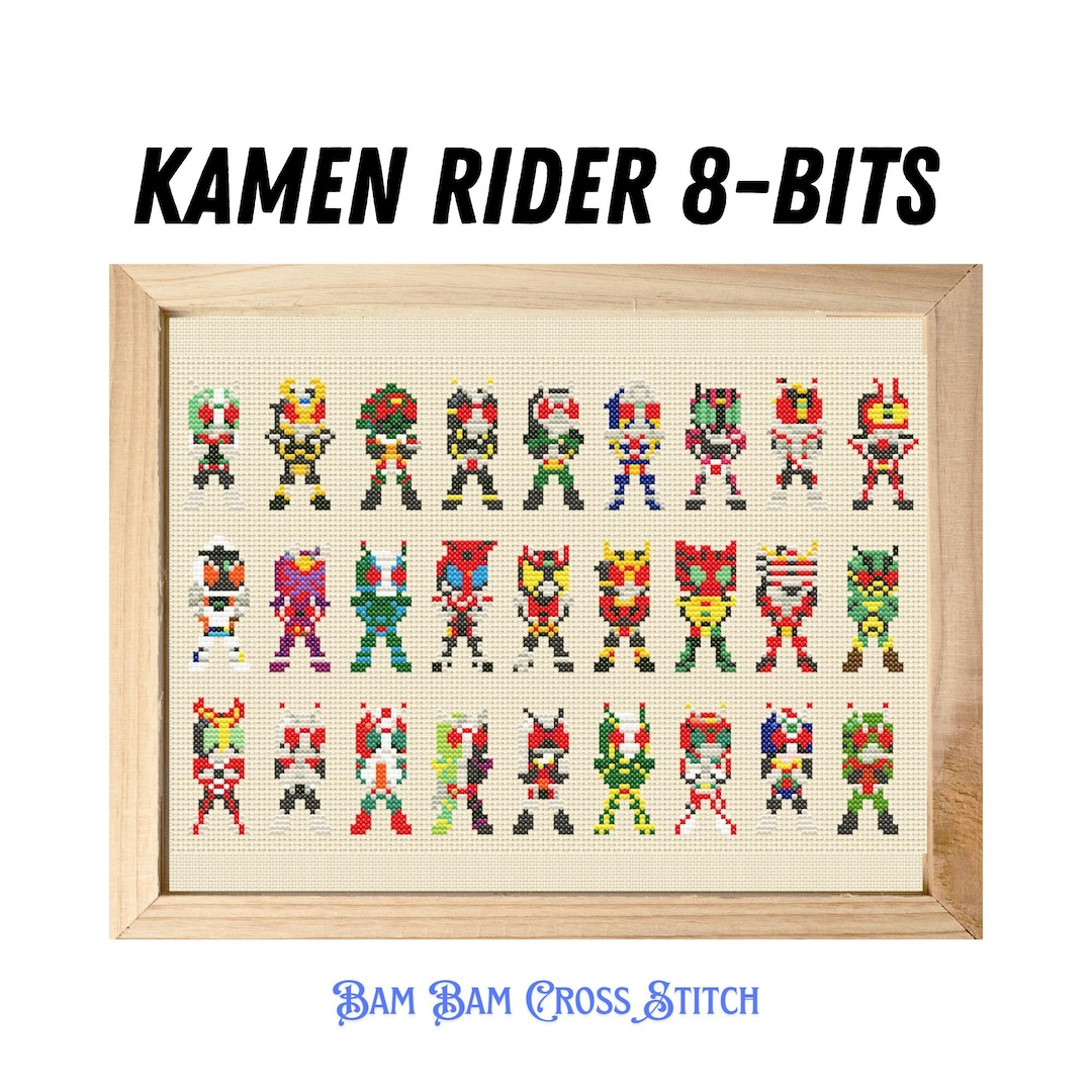 Kamen Rider 8-bits : Cross Stitch Pattern - DIGITAL FILE ONLY - Etsy ...