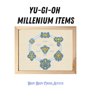 Yu-Gi-Oh Millenium Items: Wzór do haftu krzyżykowego - TYLKO PLIK CYFROWY