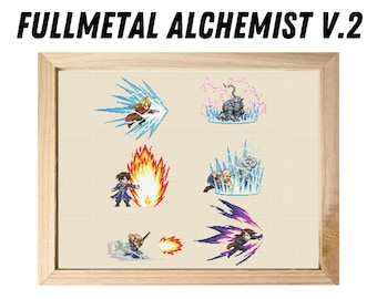Fullmetal Alchemist V.2 : Cross Stitch Pattern - DIGITAL FILE ONLY