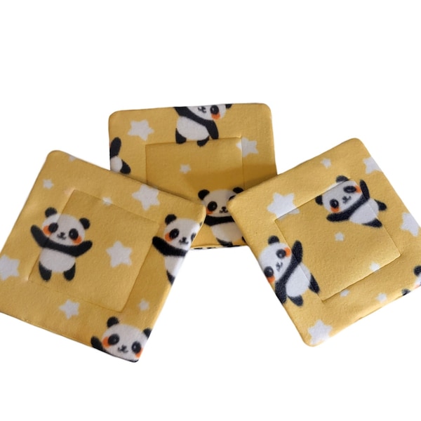 Set of 3 Absorbent Pad for Guinea Pig and Small Animals Fleece Pee Pad Water Drip Pad Potty Pad Lap Mat Double Uhaul 6x6-14x14 Custom Sizes