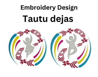 Latvijas Tautu dejas stilizēta Stickdatei 4 Größen 2 Stile Latvju zīmes izšūšanas dizains Große Größen Latvju zīmes Latvijas raksti