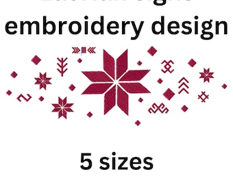 Lettische Zeichen Stickdatei 5 Größen Verschiedene Lettische Zeichen Perfekt Style EmbroideryByZane