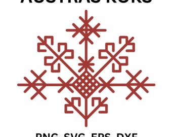 Austras Koks Latvian Autsras Tree SVG EPS PNG DxF Latvian folk sign Digital Download