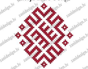 Ūsiņš Latvju rakstu zīme  Latvian Ethnic symbol SVG EPS PNG DxF Latvian folk sign Digital Download