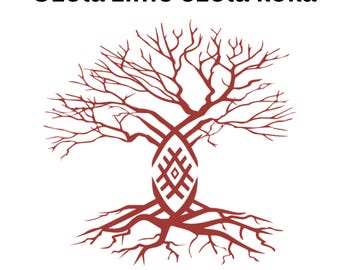 Ozola zīme Ozola kokā Lettisches ethnisches Symbol SVG EPS PNG DxF Lettisches Volkszeichen Digital Download