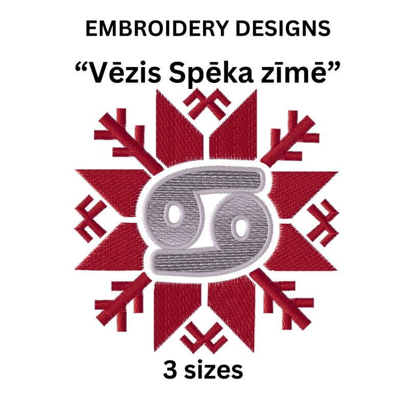 Vēzis Zodiaka Zīme Latviešu Spēka Zīmē Auseklītis, Latvian Signs ...