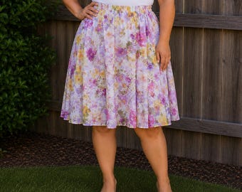 Bonworth Floral Feminine Flowy 90s Midi Skirt Sz XLP