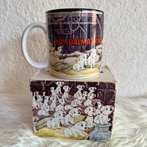 Vintage Disney’s 101 Dalmatians Collectable Coffee Mug with Box| Disneyana | 90s | Movie Memorabilia | Theme Park Memorabilia| Gift|