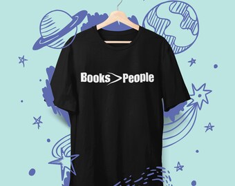 Libros > Camiseta de personas - Camiseta divertida para introvertidos - Regalo para amantes de los libros e introvertidos - Camiseta literaria humorística