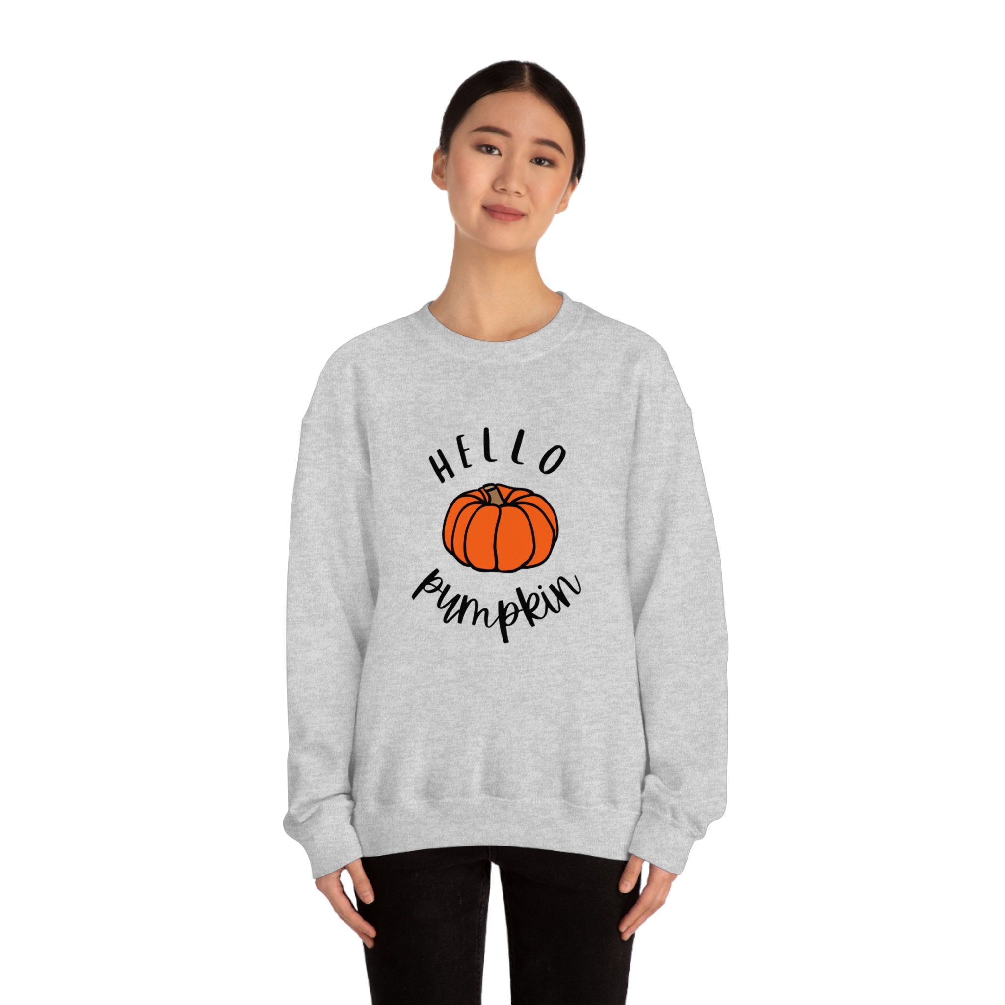 Discover Hello Pumpkin Halloween Autumn Crewneck Sweatshirt