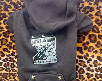 Bite the hand that starves you , Pet hoodie small