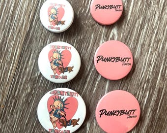 Spelden met Punkybutt-logo