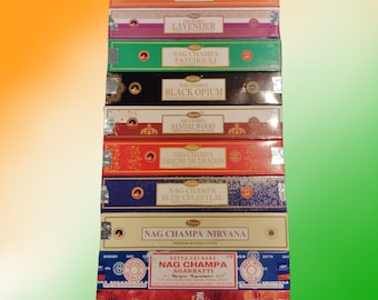 handmade incense sticks savings package with 10x Nag Champa of 12 sticks each, different scents