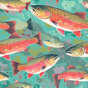 Digital Paper - Trout - SEAMLESS