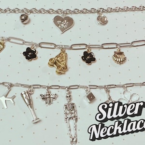 SILVER CHARM NECKLACE, Custom Charm Necklace, Personalized, Charm Jewelry, Gift for Her, Customizable, Mothers Day Gift, Gift for Mom, Bride