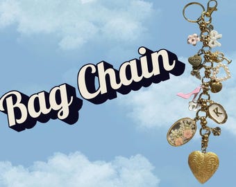 Aanpasbare tasketting met bedels, gepersonaliseerde tassieraden