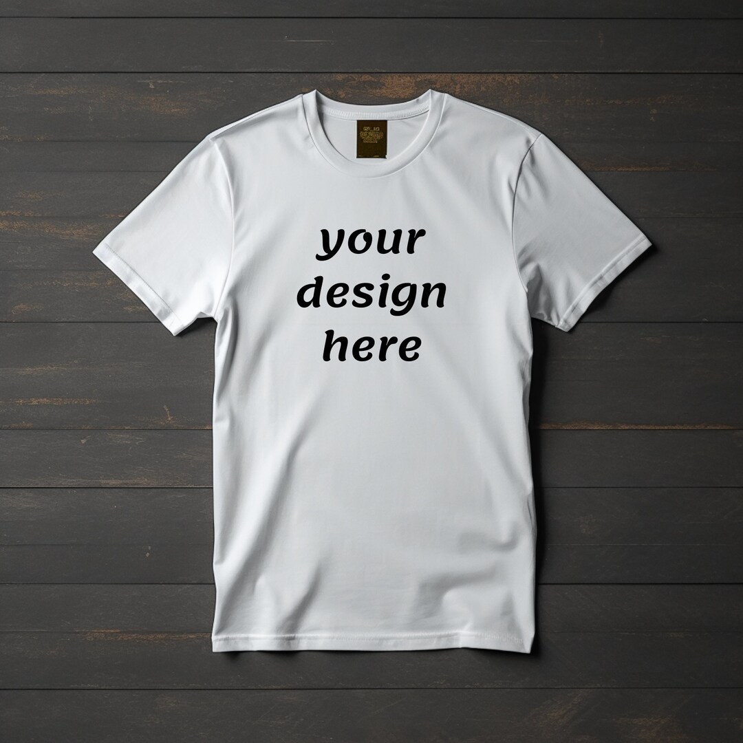 Gildan 5000 White Laying T-shirt Mockup Digital Mockup Photo - Etsy