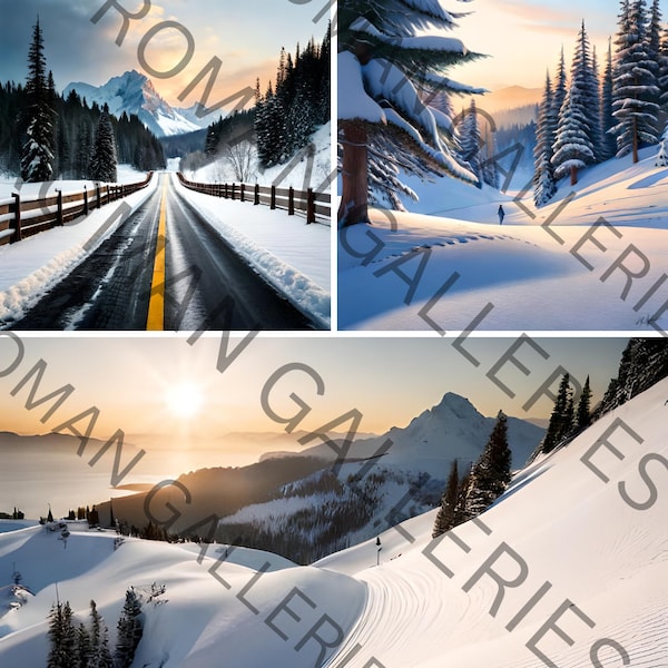 Snowy Landscapes Pack. 1
