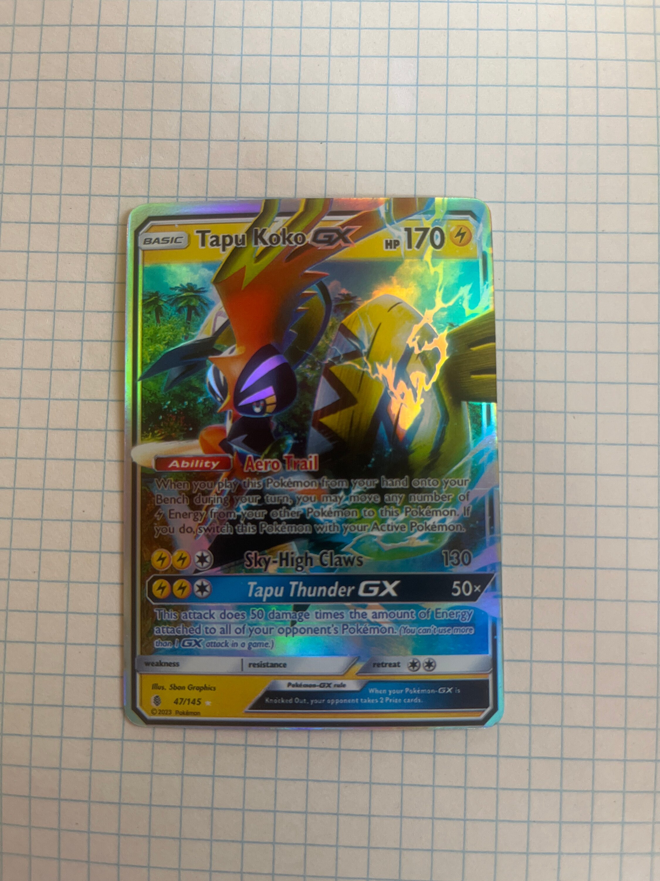  Tapu Koko GX - 47/145 - Ultra Rare : Toys & Games