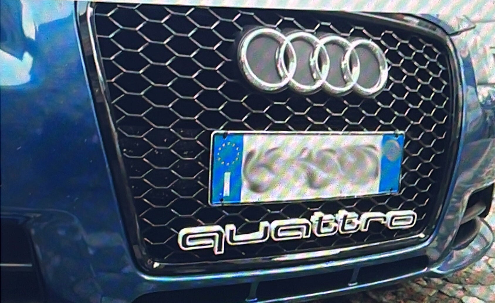 Audi Quattro sticker, silver, big quattro decal, 500x57, for 1 pc