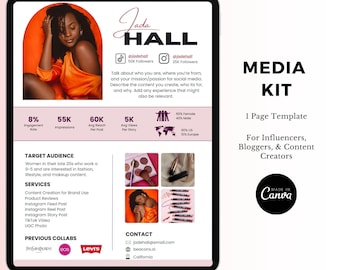 Influencer Media Kit Template: Preisliste, Social Media, Content Creation