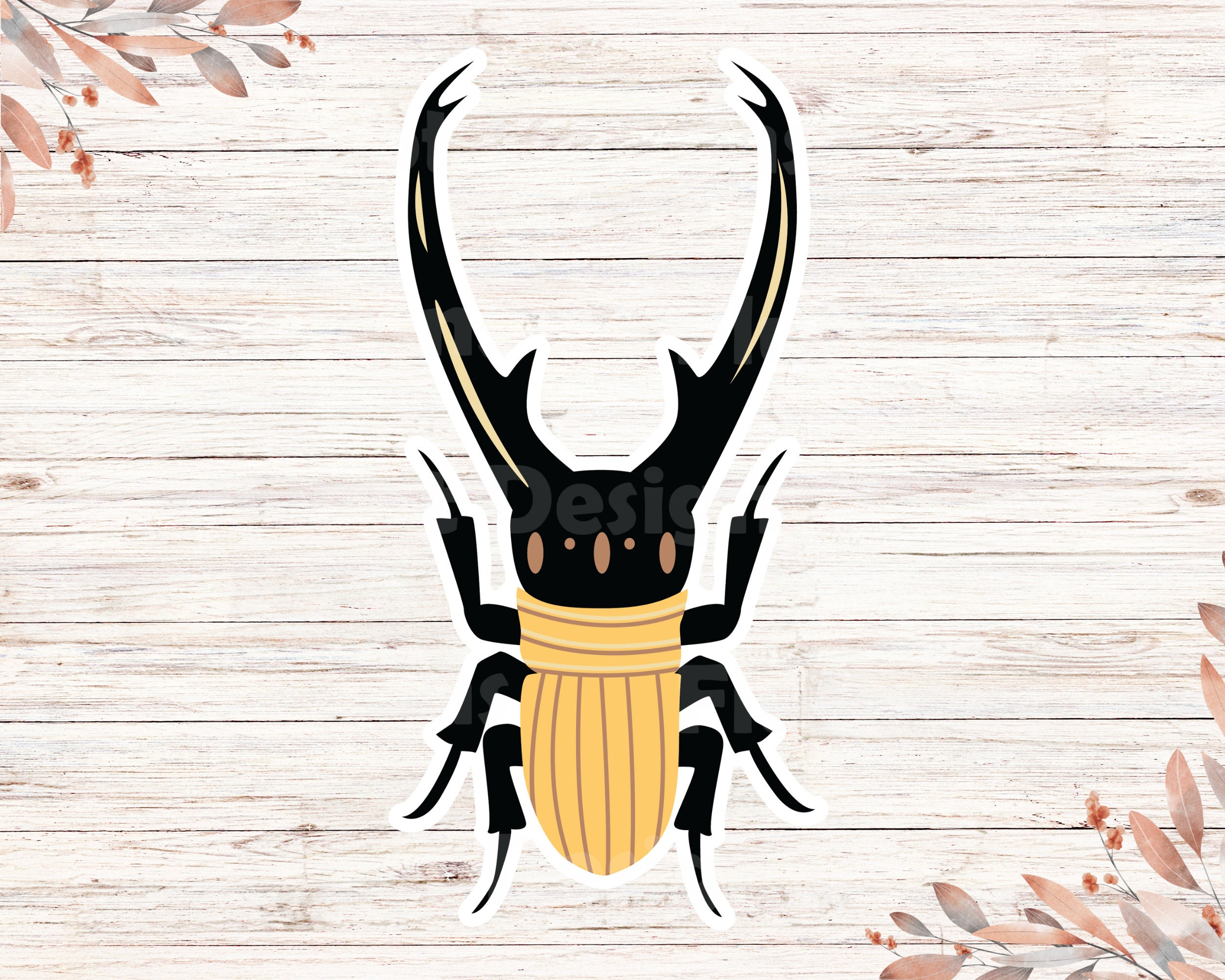 Retro Bug Stickers, Vintage Beetle Stickers, Insects Clipart, Cute ...