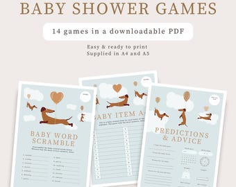 Cane salsiccia neutro - Giochi digitali per baby shower - PDF digitale