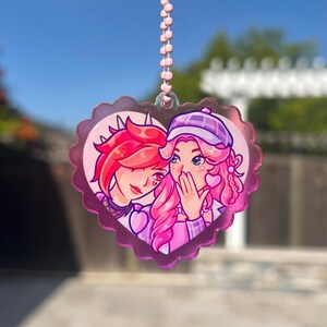 LEAGUE HEART KEYCHAINS // Lightcannon Lux Jinx Jhin Hwei Neeko Nidalee Leona Diana Caitvi Caitlyn Vi Xayah Rakan LoL League of Legends image 3