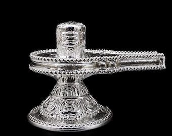 Puur zilveren shivling (pin)-idool