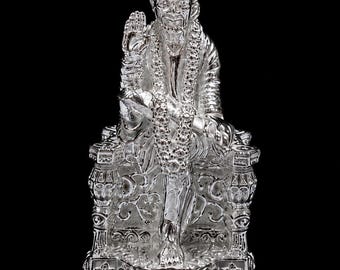 Zilveren Sai Baba Murti voor huistempel en cadeau