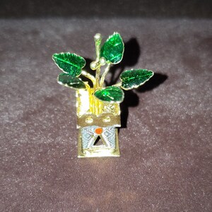 Pure Silver Gold Plated Tulsi Plant For Worshiping For Home/Office