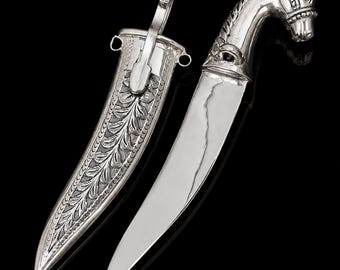 Puur zilveren Punjabi-dolk Punjabi-kirpan