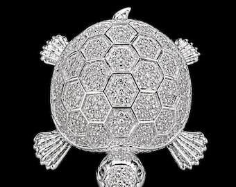 Puur zilveren Kasav (schildpad)