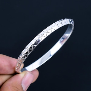 Kada Sikh Punjabi in argento puro fatto a mano per uomo