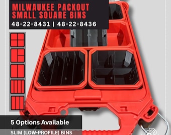 Milwaukee Low-Profile Compact Organiser Small Bins | Bins for 48-22-8431 & 48-22-8436 | Packout Storage Upgrades | *FREE AUS SHIPPING*