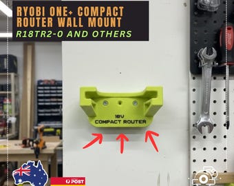 Ryobi One+ Compact Router Wall Mount | LD ToolForge | 3D Printed Holder | Ryobi Compact Router | Ryobi Storage and Tools | Garage Organiser