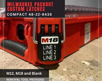 Milwaukee Compact Packout Latches Small - Personalised / Personalised for Packout 48-22-8435  | Milwaukee Organiser Latch | Organizer Latch